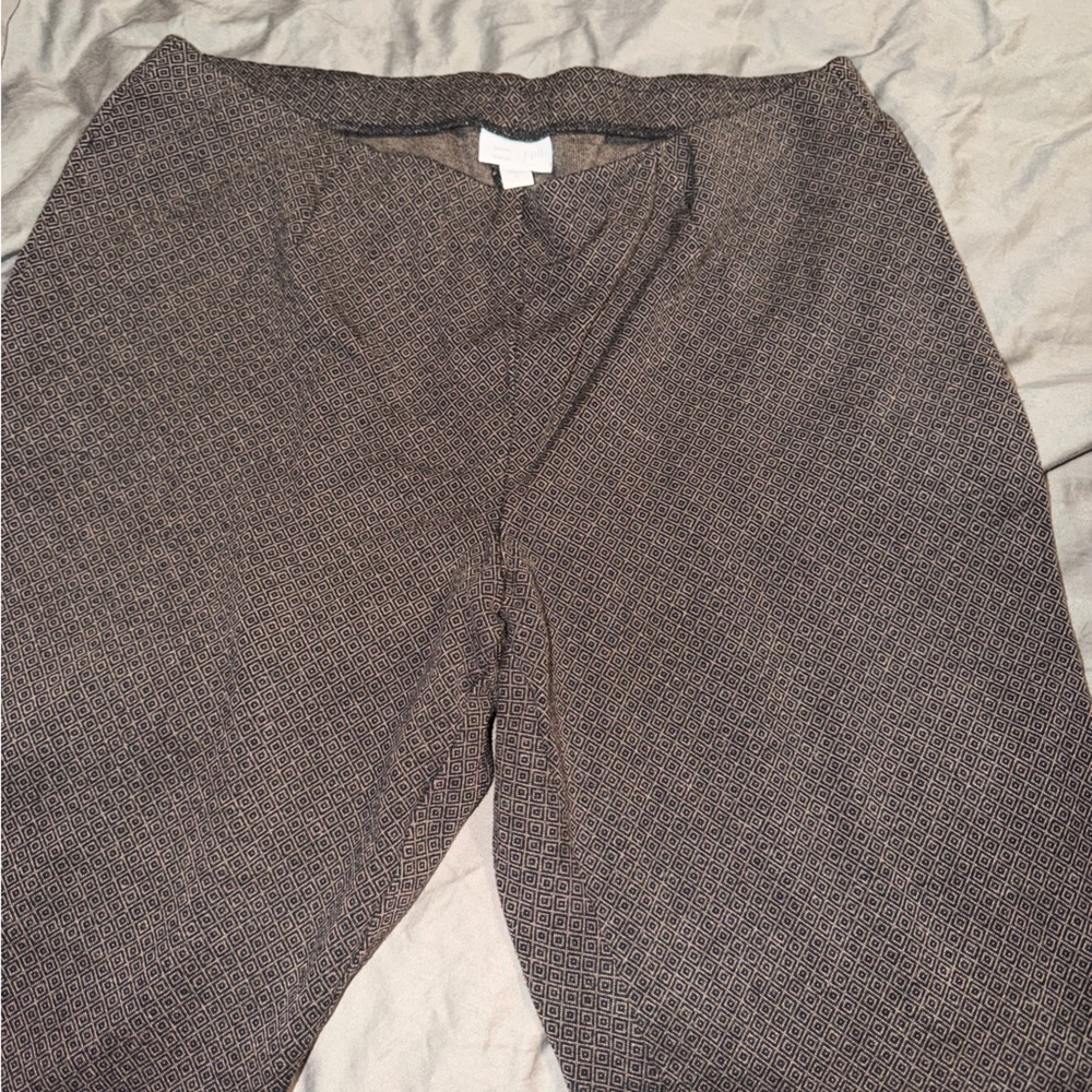 J. Jill Black Patterned Dress Pants